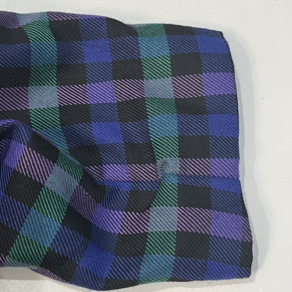 Vintage Fashion Attitudes Bright Plaid Polyester Blend Blazer Women 16 (Large) - Picture 10 of 15